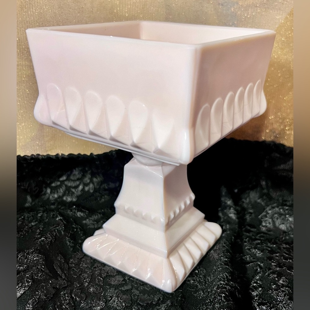 Vintage Light Pink Milk Glass Trinket Dish